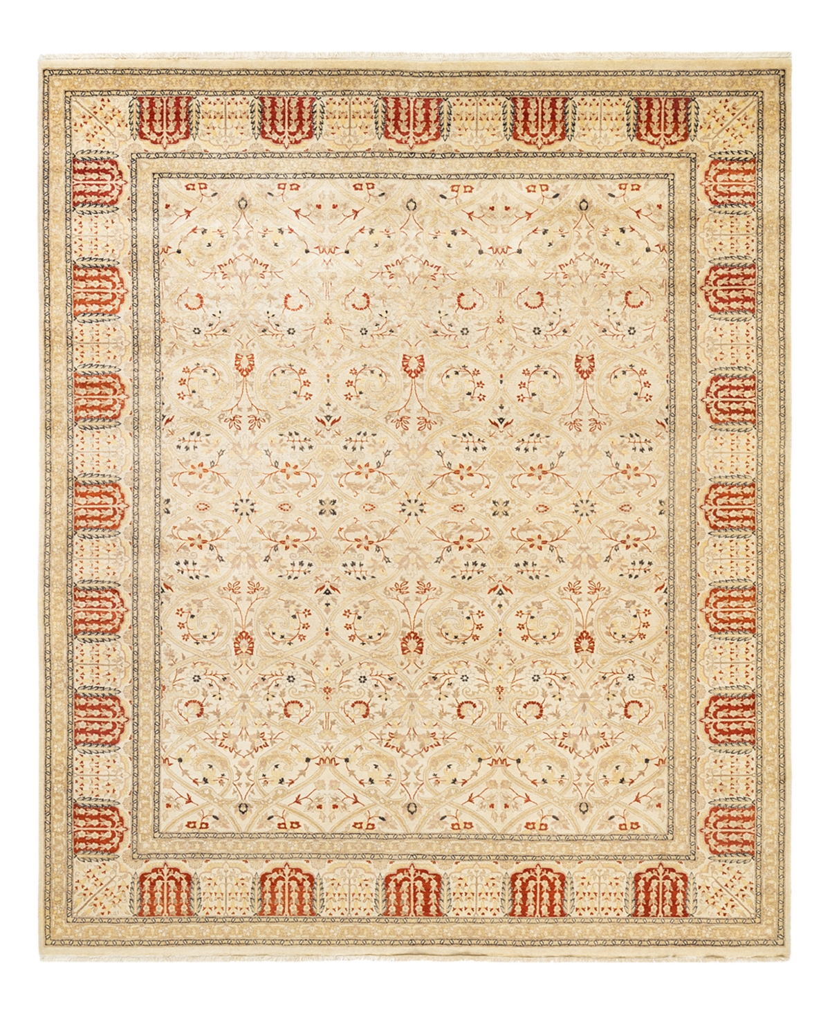 Closeout! Adorn Hand Woven Rugs Mogul M1598 8'2in x 9'9in Area Rug - Ivory