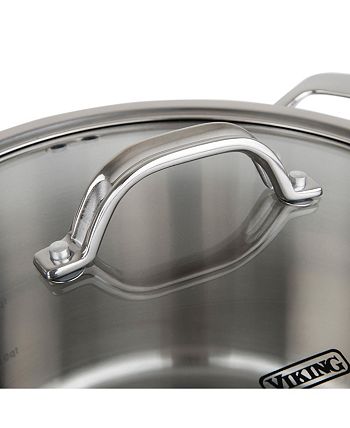 Vigor SS3 Series 4.5 Qt. Tri-Ply Stainless Steel Sauce Pan with Cover