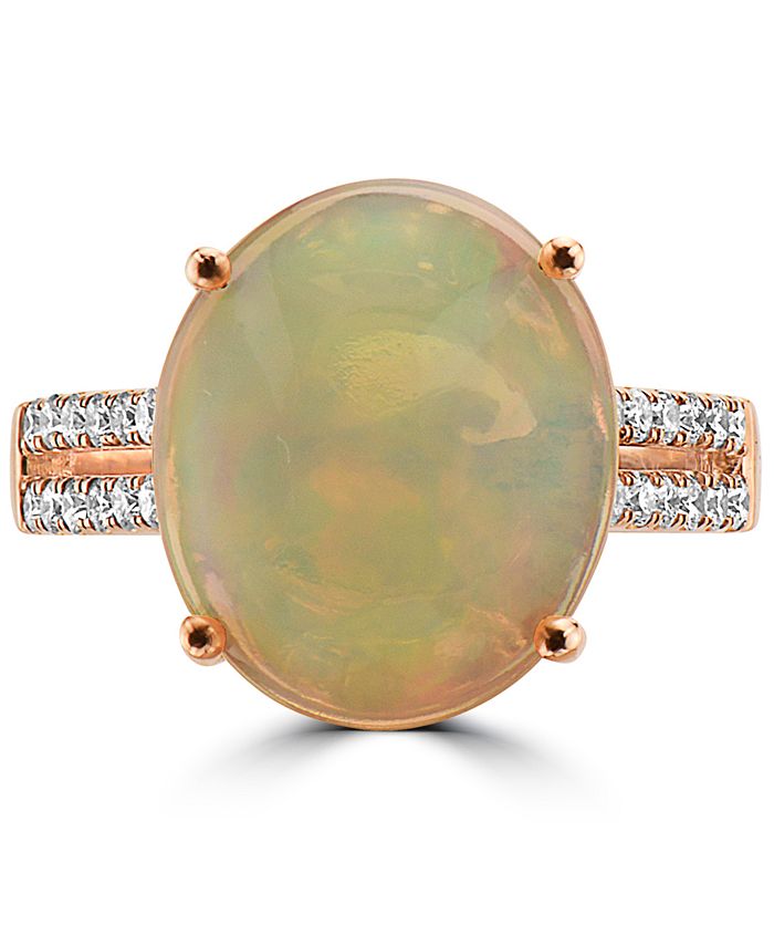 EFFY Collection - Ethiopian Opal (4-1/2 ct. t.w.) & Diamond (3/8 ct. t.w.) Ring in 14k Rose Gold