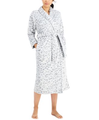 Charter Club - Animal-Print Wrap Robe