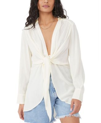Free People - Worlds Apart Tie-Front Tunic