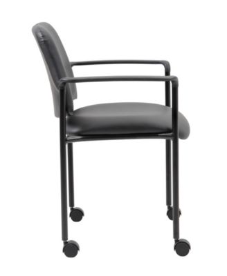 Square Back Diamond Stacking Chair with Arm