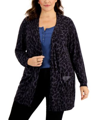 macys plus size sweater coats