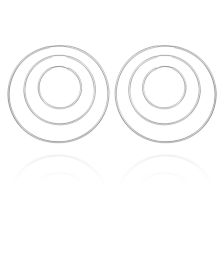 Silver-tone Set of 3 Endless Hoops