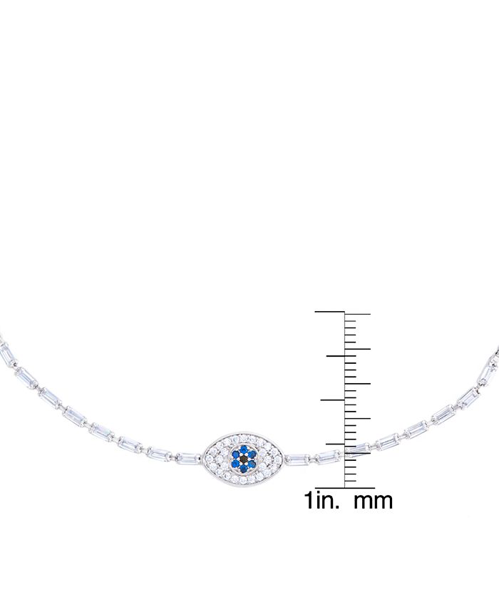 Macy's Cubic Zirconia Evil Eye Adjustable Bracelet in Silver Plate Macy's