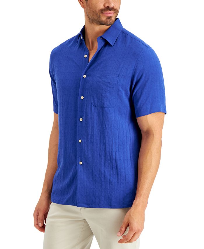 Club Room Men's Textured Shirt, Created for Macy's - Macy's