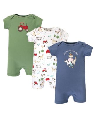 Hudson Baby Baby Boys Soft Cotton Jumpsuits - Boy Farm Animals 31$
