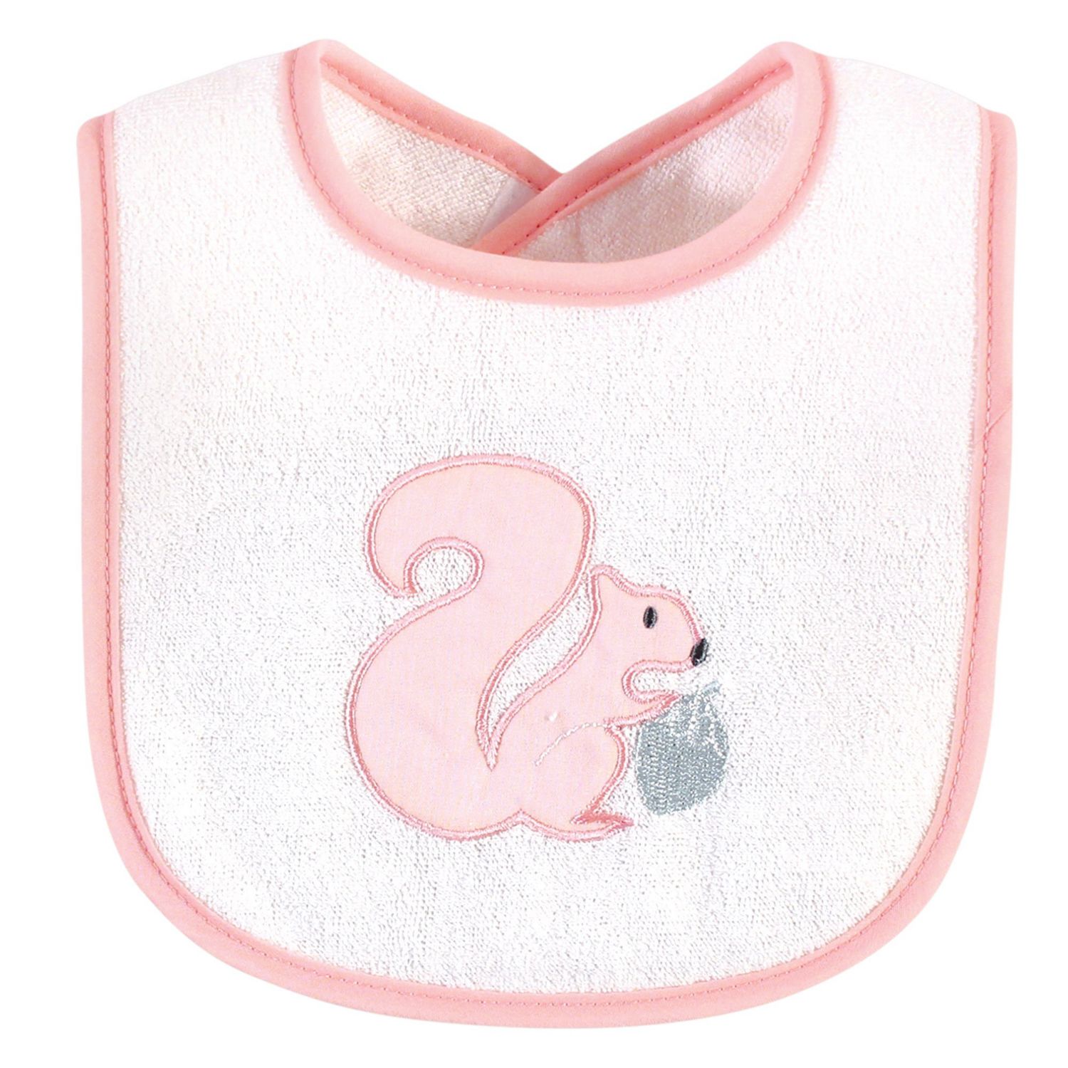 Girls Cotton Terry Drooler Bibs with Fiber Filling