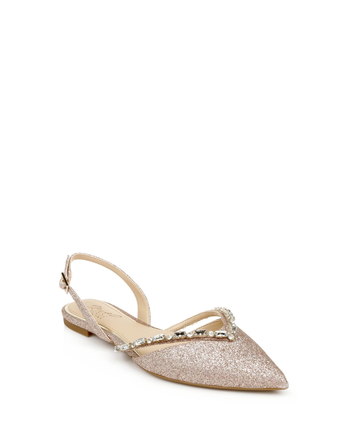 Women's Camden Slingback Pointed Toe Evening Flats - Silver Glitter