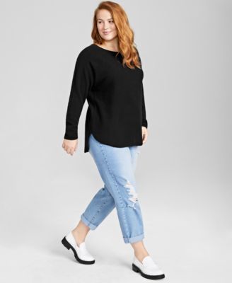 macys cashmere sweaters plus size