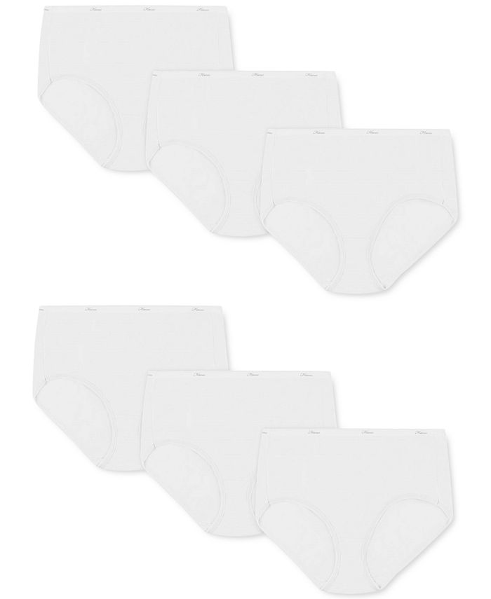 Hanes Women's 6-Pk. Cool Comfort™ Cotton Brief Underwear PP40WH - Macy's