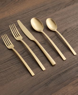 Beacon Gold Satin 20-Piece Flatware Set, Service for 4