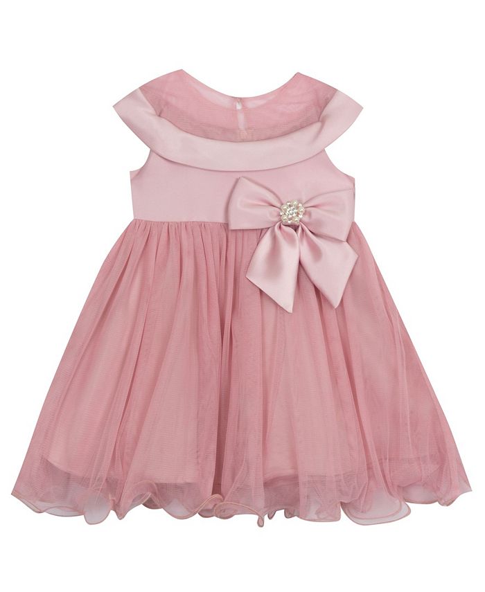 Rare Editions Infant Girls Mikado Cap Sleeve Dress - Macy's