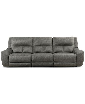 Furniture - Terrine 3-Pc. Fabric Sofa with 2 Power Motion Recliners