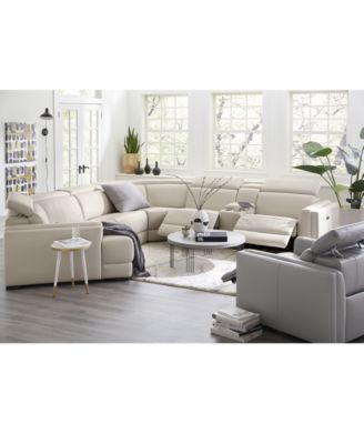 Furniture Jenneth 4 Pc Leather, Leather Sectional With Chaise And Cuddler