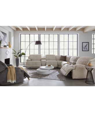 Furniture Sebaston Fabric Sectional Collection Created For Macys In Highlander Stucco