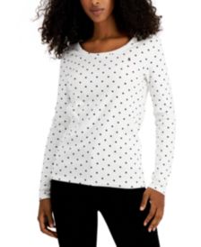 Cotton Dot-Print Top