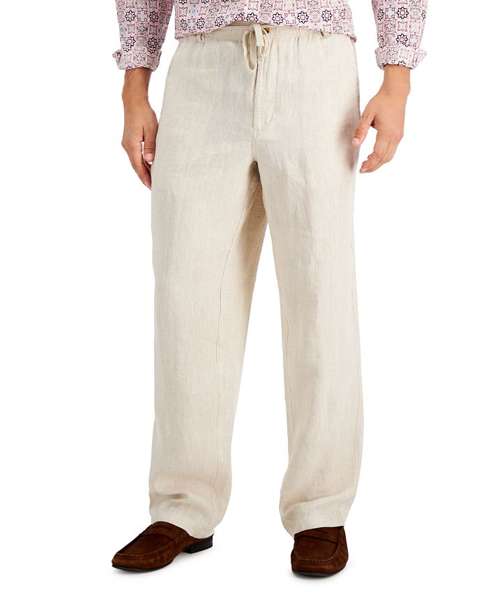 Club Room Men's Linen Pants, Created for Macy's & Reviews - Pants - Men ...