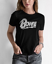 Women's David Bowie Logo Word Art T-shirt