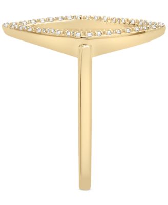 Diamond Rhombus Statement Ring (1/10 ct. t.w.) in 14k Gold or 14k White Gold, Created for Macy's