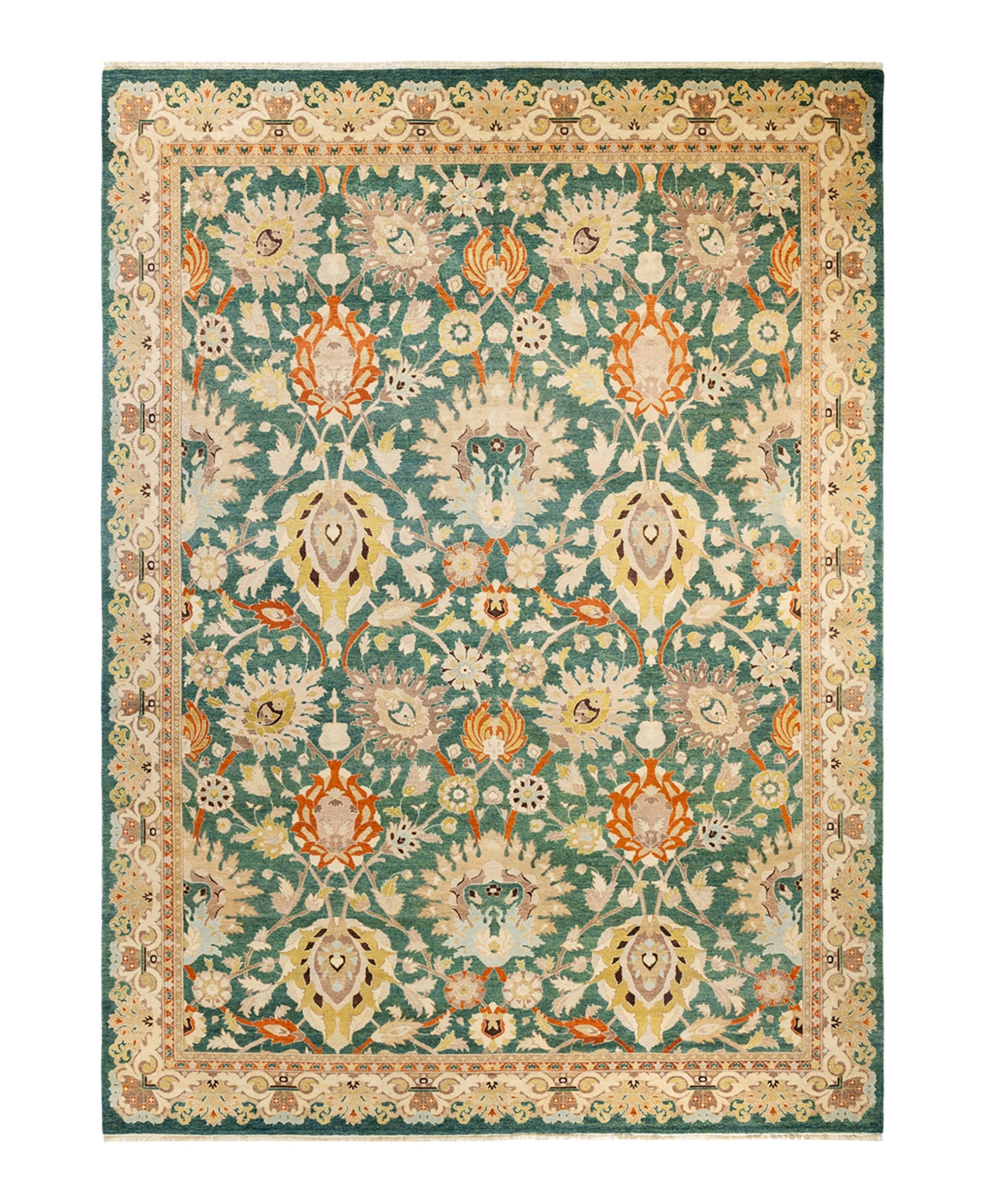 Closeout! Adorn Hand Woven Rugs Eclectic M1749 9'1in x 12'7in Area Rug - Green