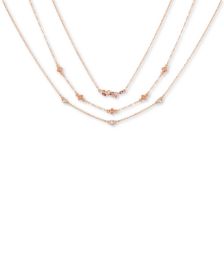 Gold-Tone 3-Pc. Set Multi-Crystal Layering Necklaces