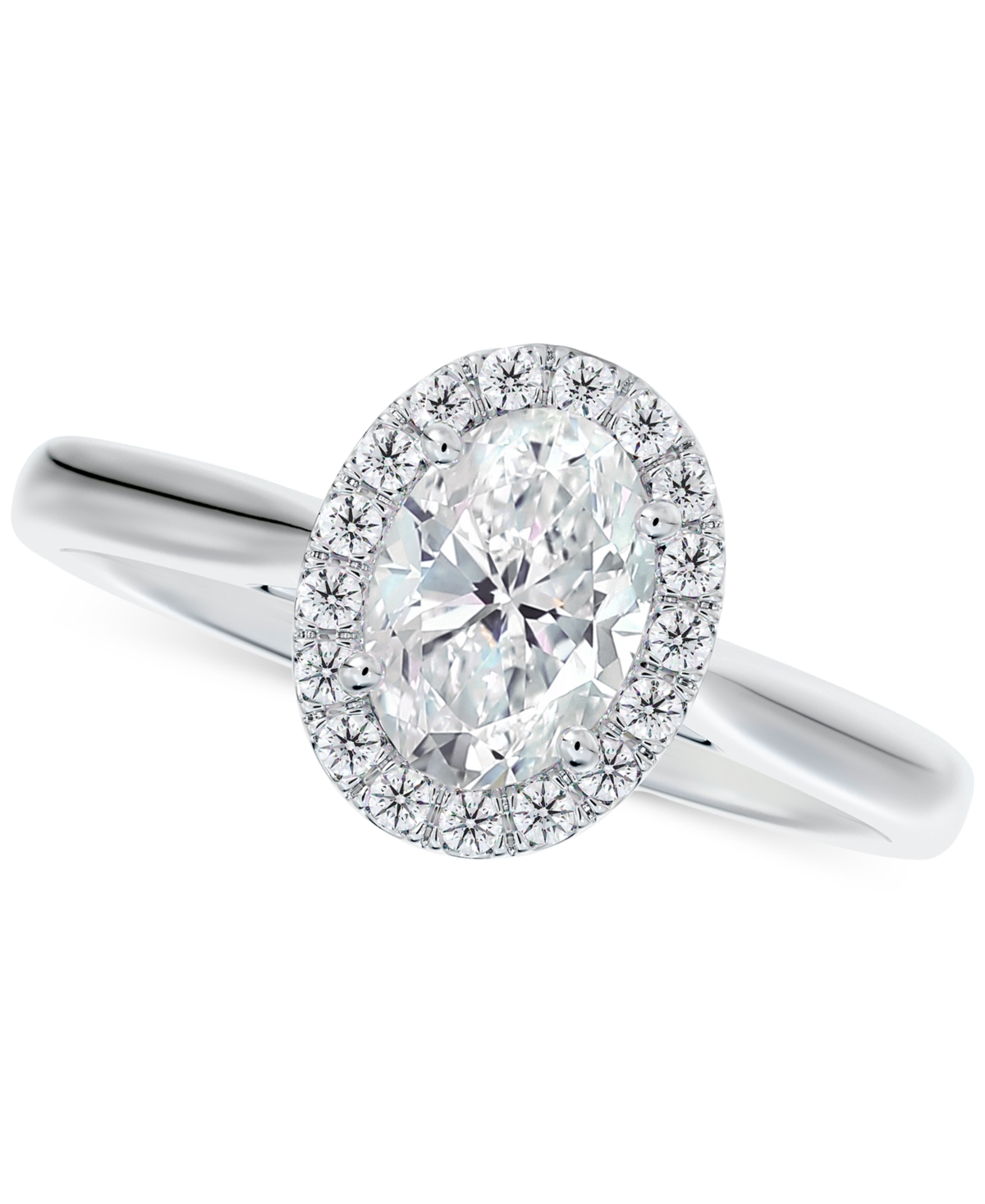 Portfolio by De Beers Forevermark Diamond Oval Halo Engagement Ring (5/8 ct. t.w.) in 14k White Gold - White Gold