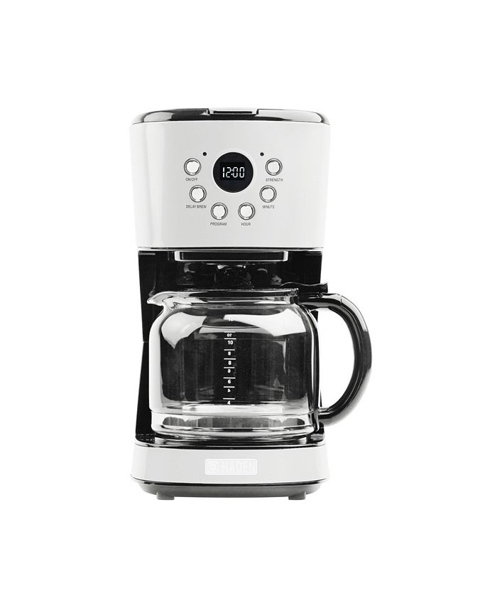HADEN 12-Cup Black and Chrome Retro Style Drip Coffee Maker with Strength  Control and Timer 75098 - The Home Depot