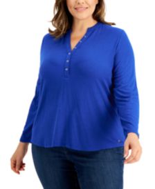 Plus Size Henley Top