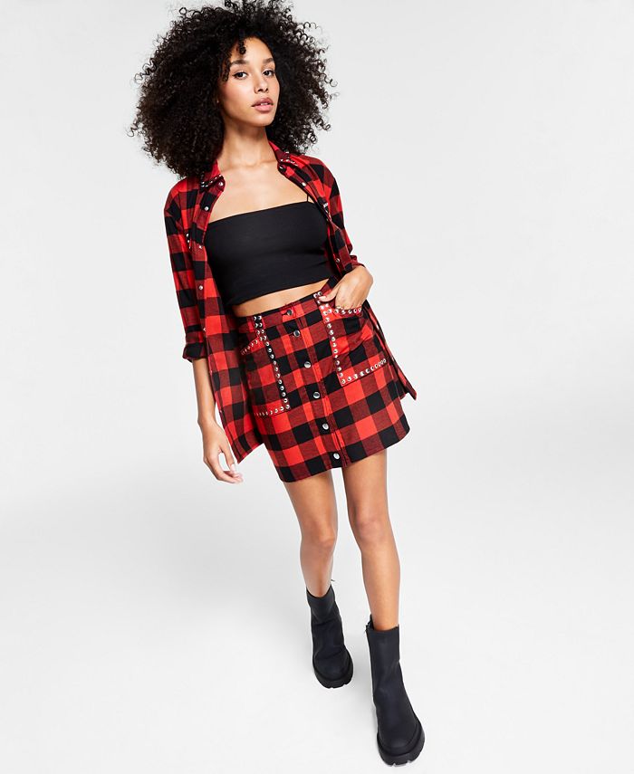 Buffalo plaid new arrivals short skirt