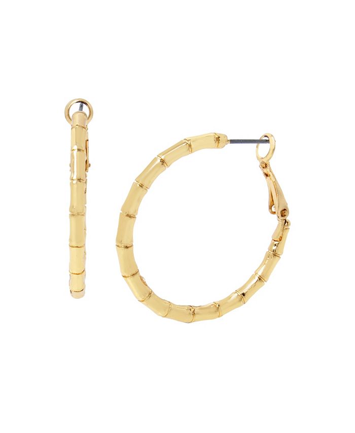 Jessica Simpson Women s Bamboo Textured Hoop Earrings Macy s