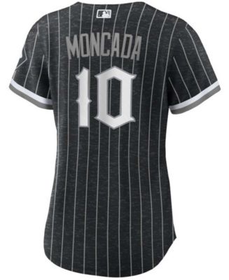 Men's Nike Yoan Moncada Black Chicago White Sox Name & Number T-Shirt