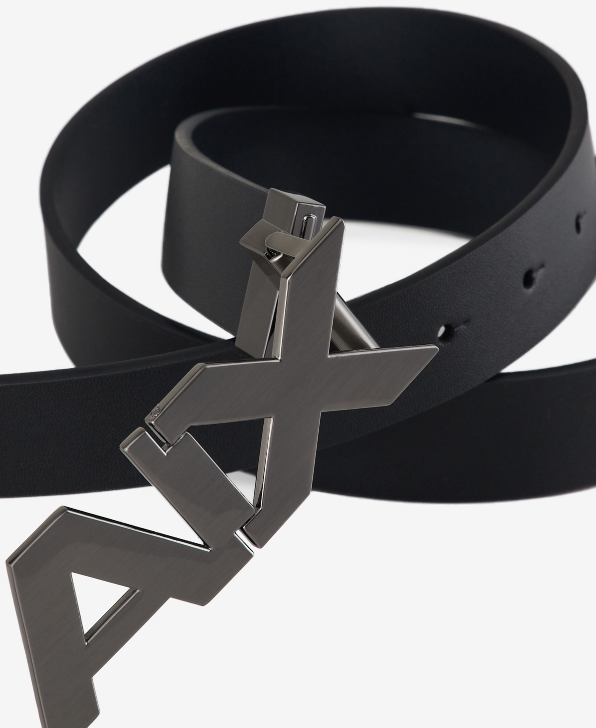 AX ARMANI EXCHANGE mens Reversible Shiny Metallic Linear Logo