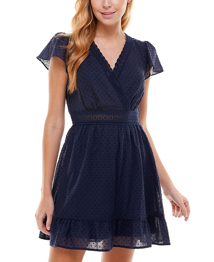 Crochet fit hot sale and flare dress