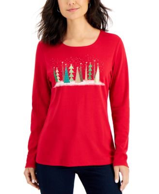 Karen Scott Shimmer Christmas Tree Top 
