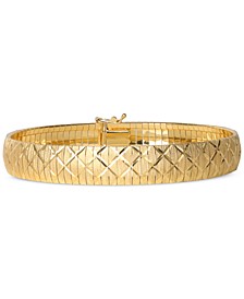 Etched Bangle Bracelet in 18K Gold-Plated Sterling Silver, Created for Macy's (Also in Sterling Silver)