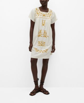 Women's Embroidered Cotton Dress