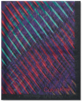 Calvin Klein - Abstract Geo-Print Chiffon Scarf