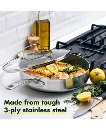 Greenpan 12-Piece Chatham Stainless Steel Ceramic Nonstick Cookware Set,  PFAS Free - Sam's Club