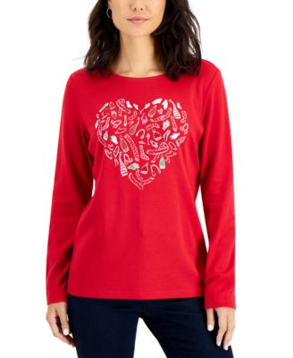 Women's Long-Sleeve Holiday Top, Created for Macy's