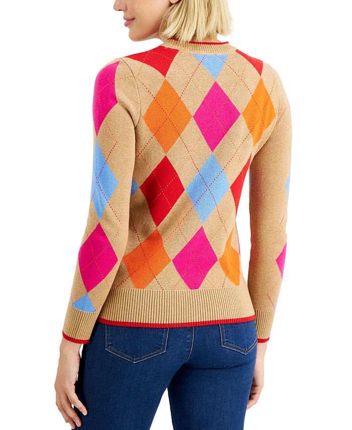 Charter Club Argyle Sweater, Created for Macy's & Reviews - Sweaters ...