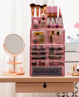 Makeup and Jewelry Display Storage Case Set, 4 Pieces