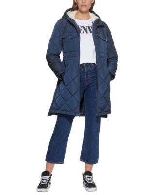 levi's padded longline jacket