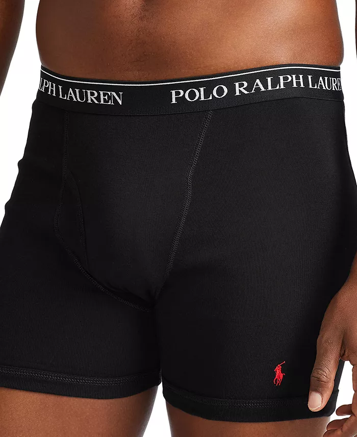 Men's 3-Pack Big & Tall Cotton Boxer Briefs - thumbnail 4