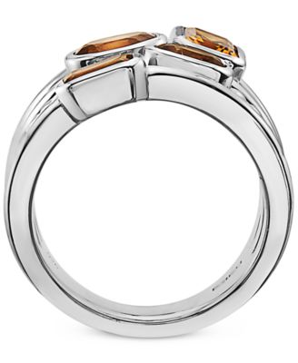EFFY&reg; Citrine Multirow Statement Ring (2-1/5 ct. t.w.) in Sterling Silver