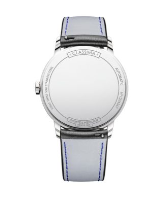 Men's Swiss Automatic Classima Black Leather Strap Watch 42mm M0A10332