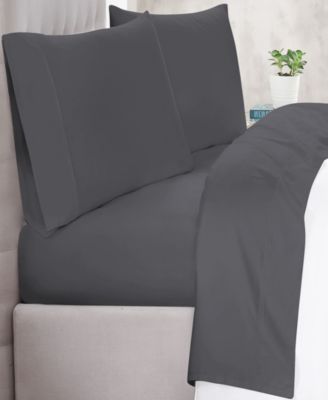 300 Thread Count Cotton Sateen 3-Pc. Sheet Set, Queen