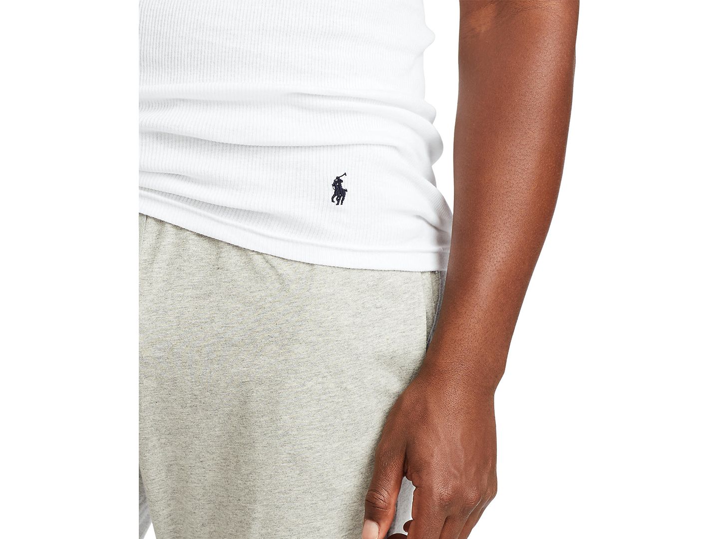 Бельё Undershirts для мужчин, хлопок, 3 шт. — Polo Ralph Lauren, цвет: Белый — фото 3