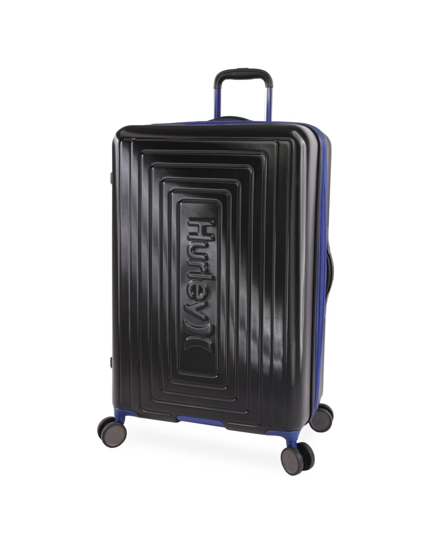 Чемодан Hurley Suki 29" Hardside Spinner Suitcase, цвет: Чёрный / Синий — фото 1