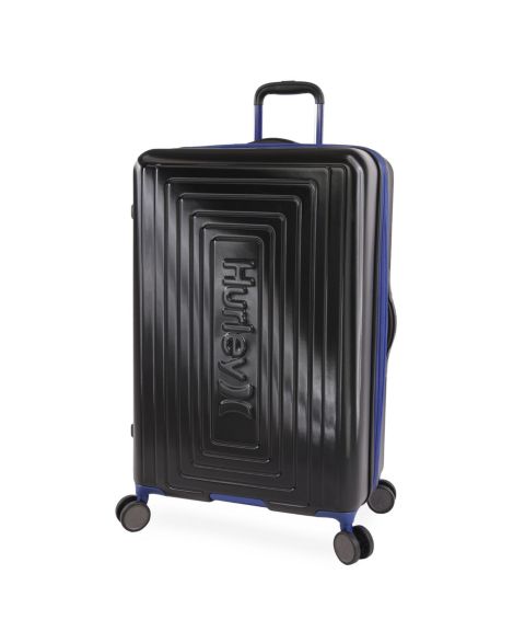 Чемодан Hurley Suki 29" Hardside Spinner Suitcase, цвет: Чёрный / Синий